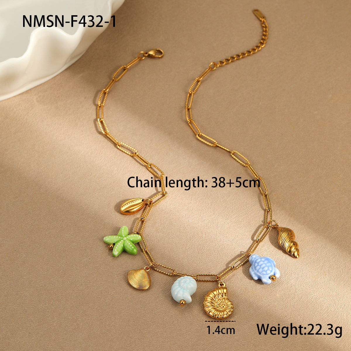 Holiday Style Ceramic Pendant Bracelet Necklace